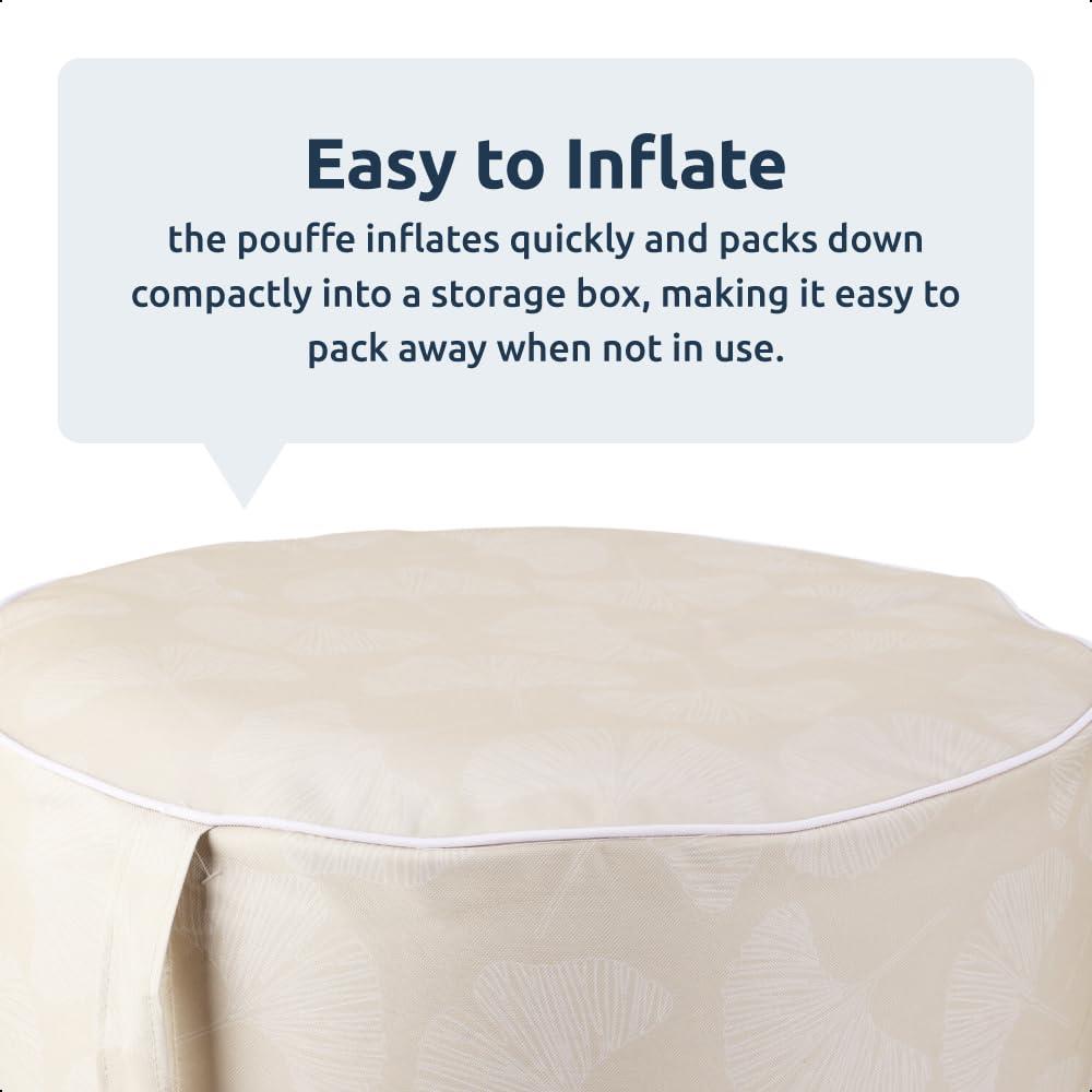 Outdoor Inflatable Pouffe Water-Resistant Seat Camping