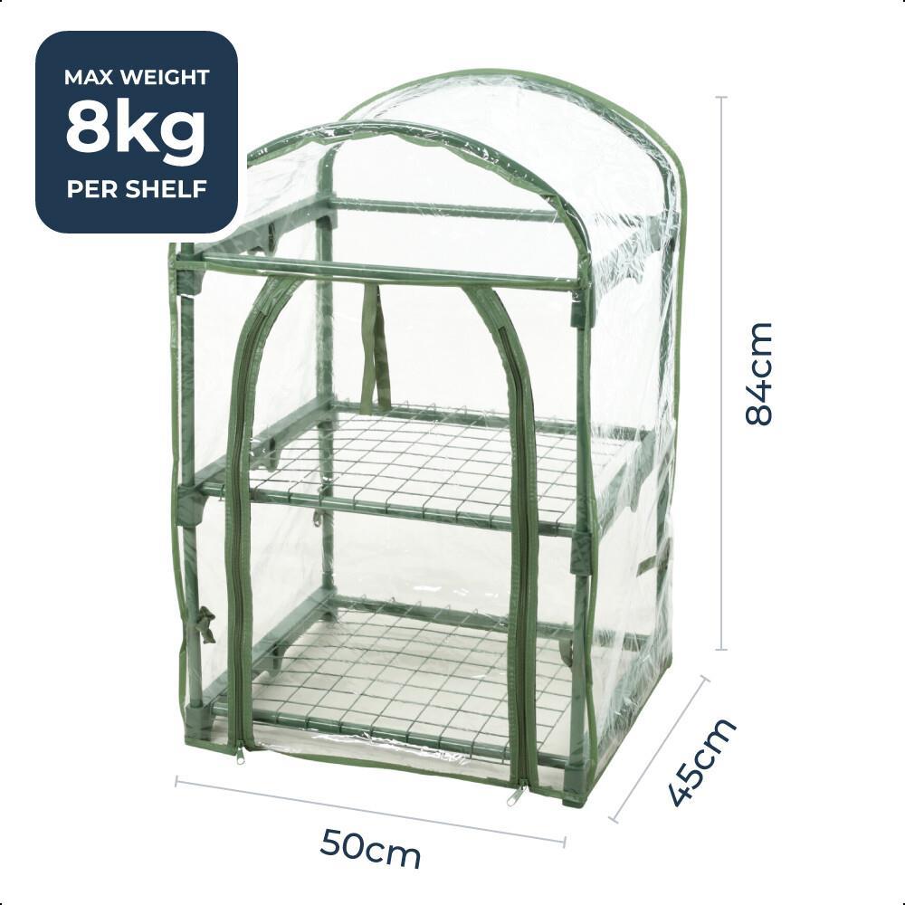 2 Tier Mini PVC Greenhouse Coldframe Outdoor Garden