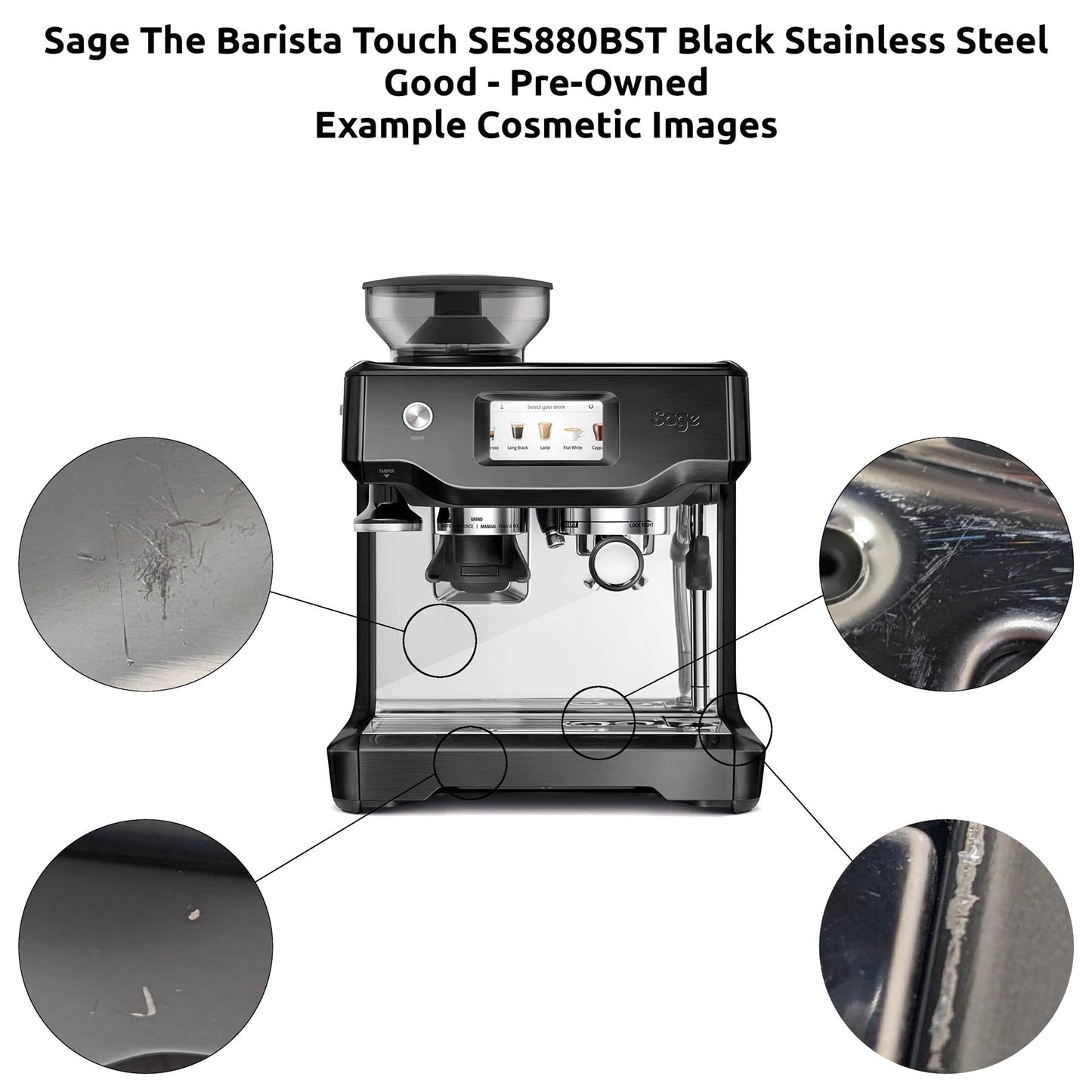 Sage The Barista Touch SES880 Coffee Machine Silver/Black