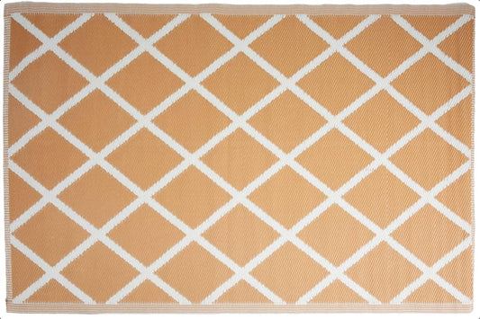 Orange Diamond Outdoor Rug Camping Floor Mat Picnic Blanket 90 x 180cm