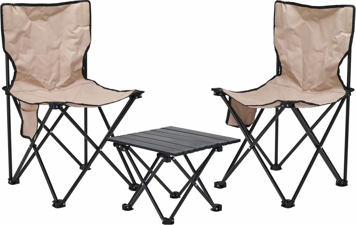 Lightweight Folding Camping Set - 2 Chairs & Table with Bag