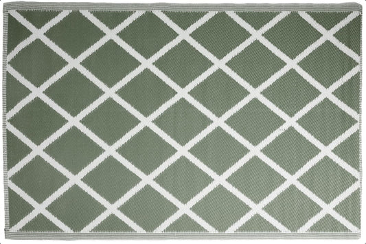 Green Diamond Outdoor Rug Camping Floor Mat Picnic Blanket 90 x 180cm