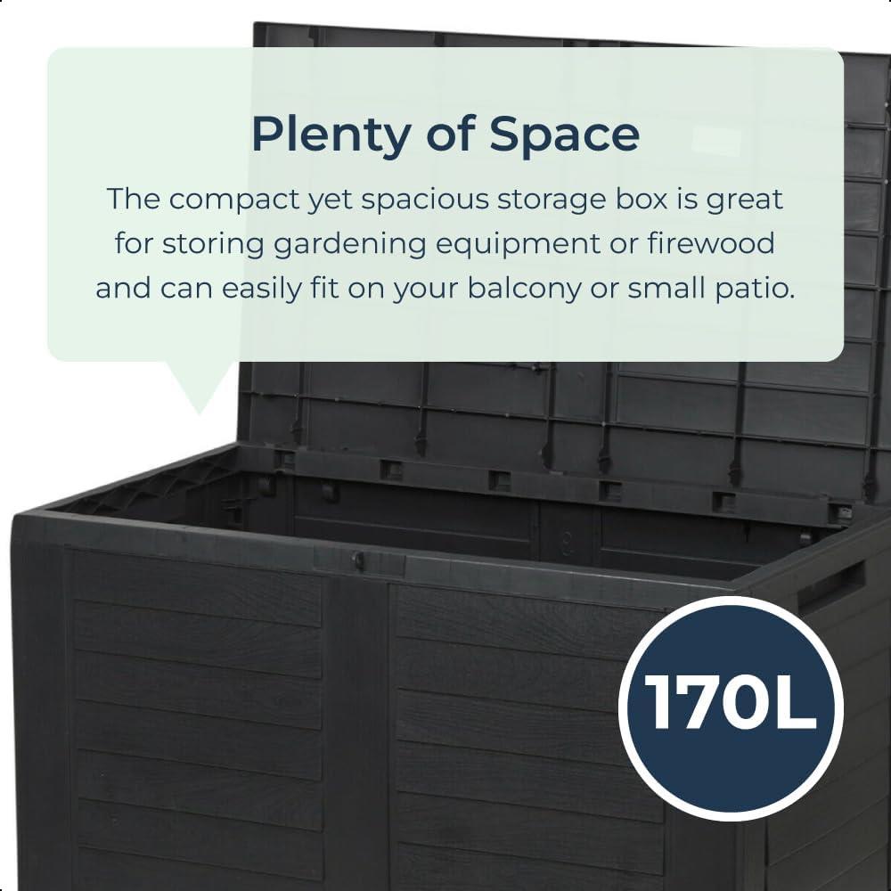 Compact Parcel Box 170L Plastic Garden Storage Outdoor