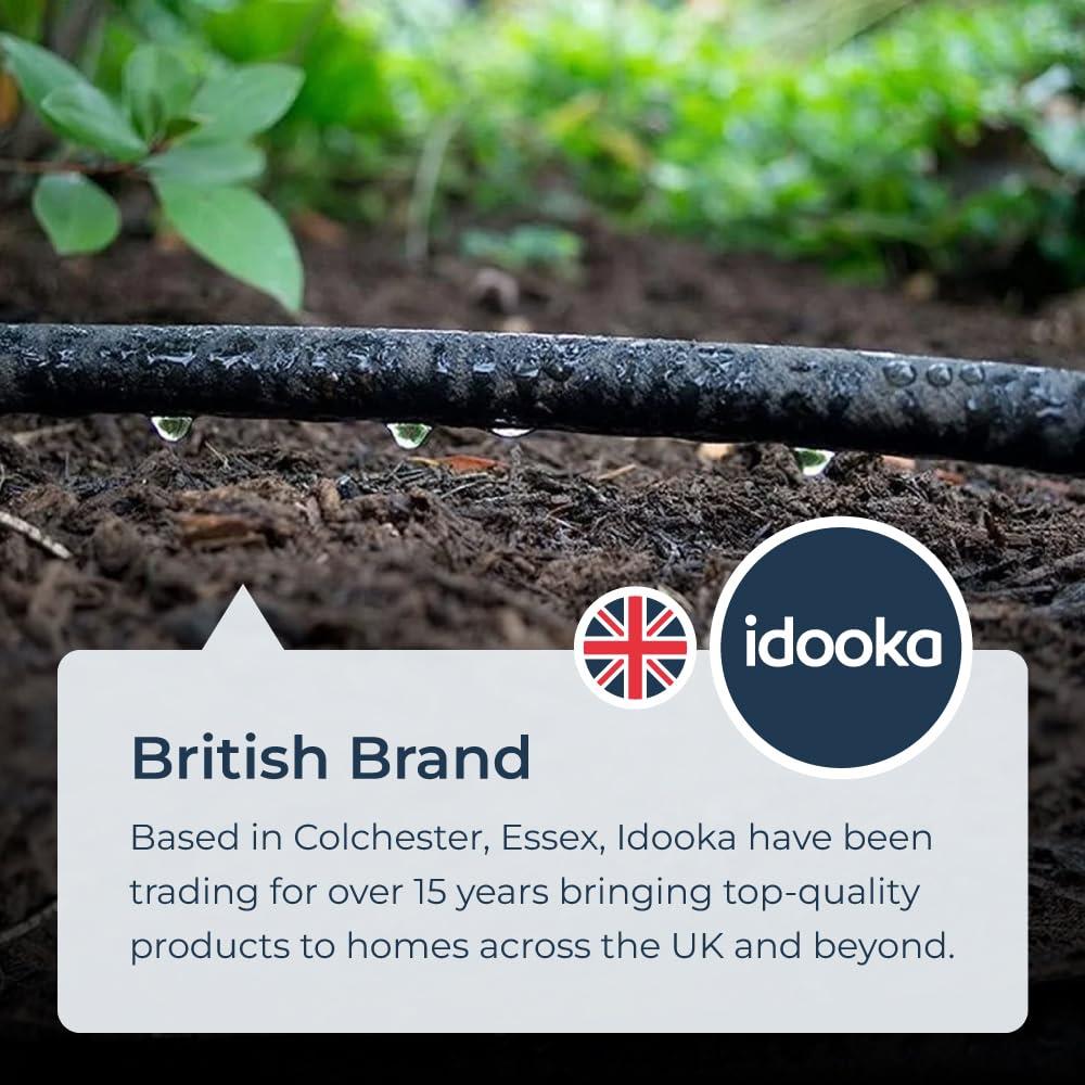 idooka Irrigation Hose 15m Black Porous Rubber