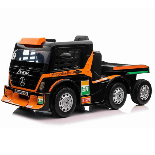 Mercedes Axor 24V Kids Electric Ride On Truck Lorry Orange