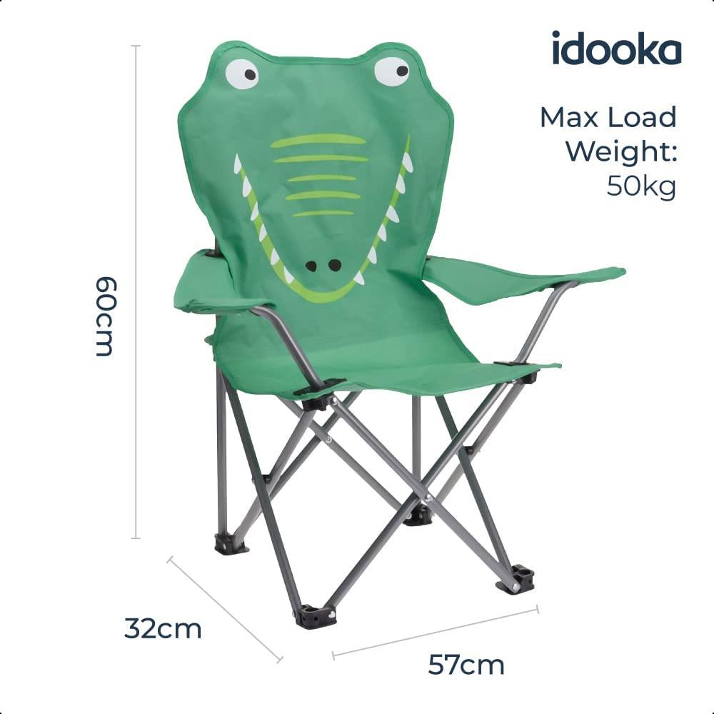 Kids Camping Folding Deck Chair Animal Design Garden Outdoor