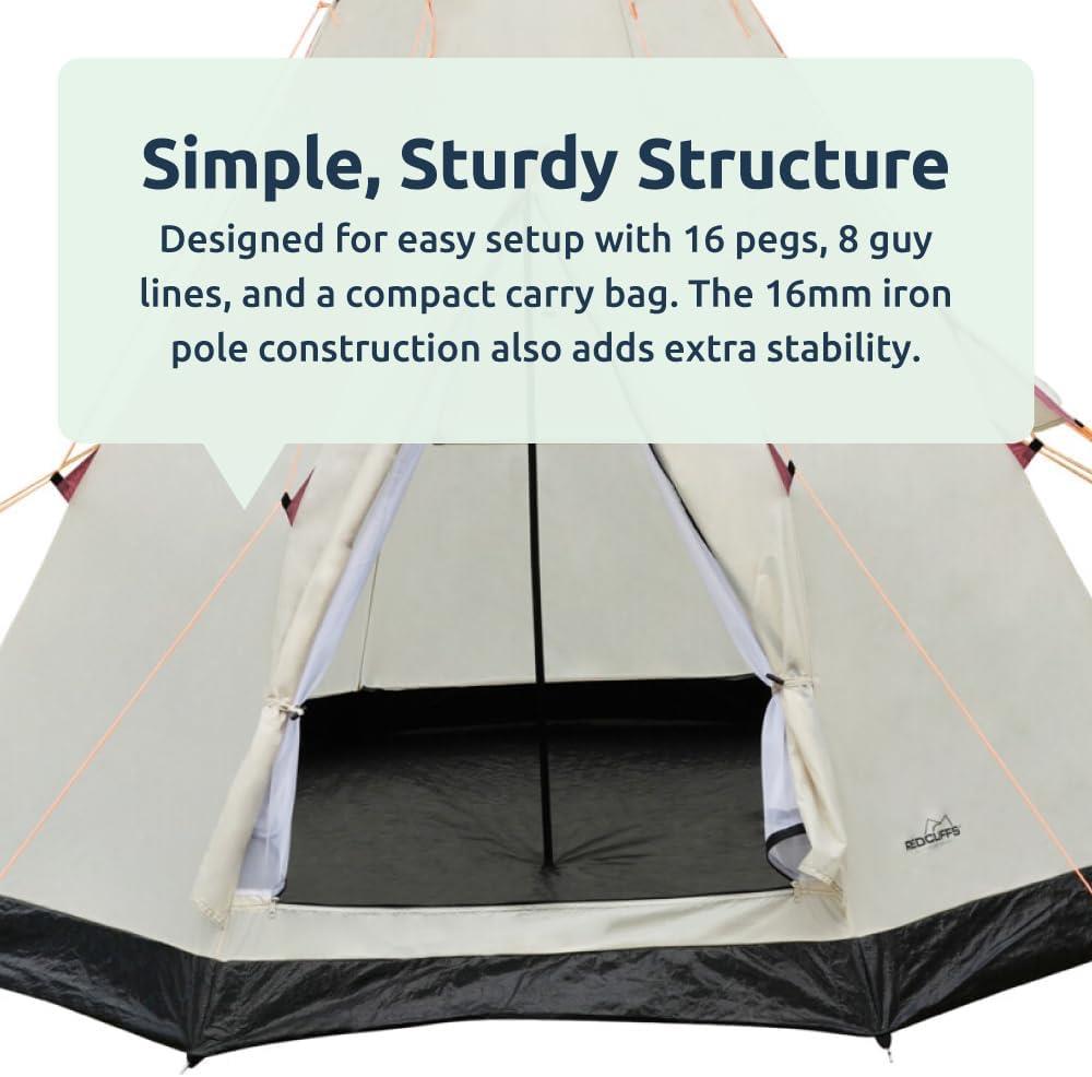 2-3 Person Teepee Camping Tent