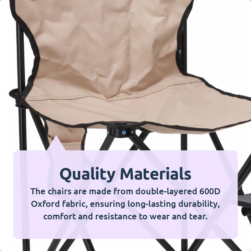 Lightweight Folding Camping Set - 2 Chairs & Table with Bag