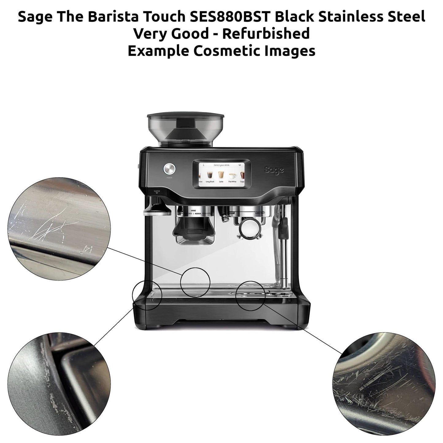 Sage The Barista Touch SES880 Coffee Machine Silver/Black