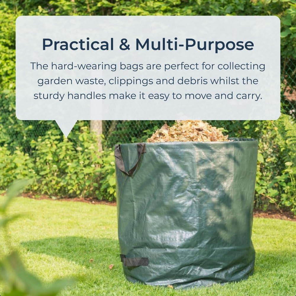 idooka Garden Waste Bag Heavy Duty 270L Reusable Green