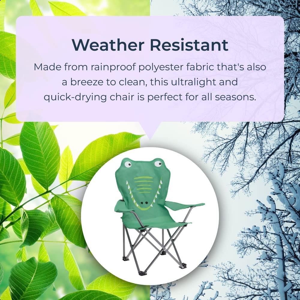 Kids Camping Folding Deck Chair Animal Design Garden Outdoor