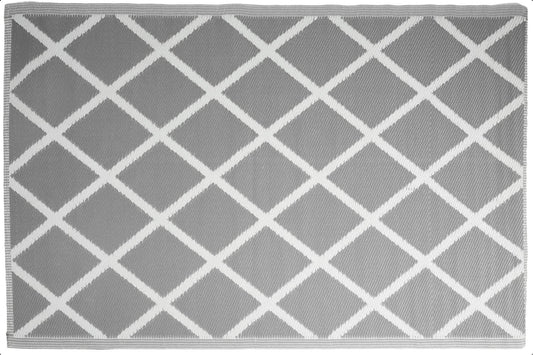 Grey Diamond Outdoor Rug Camping Floor Mat Picnic Blanket 90 x 180cm
