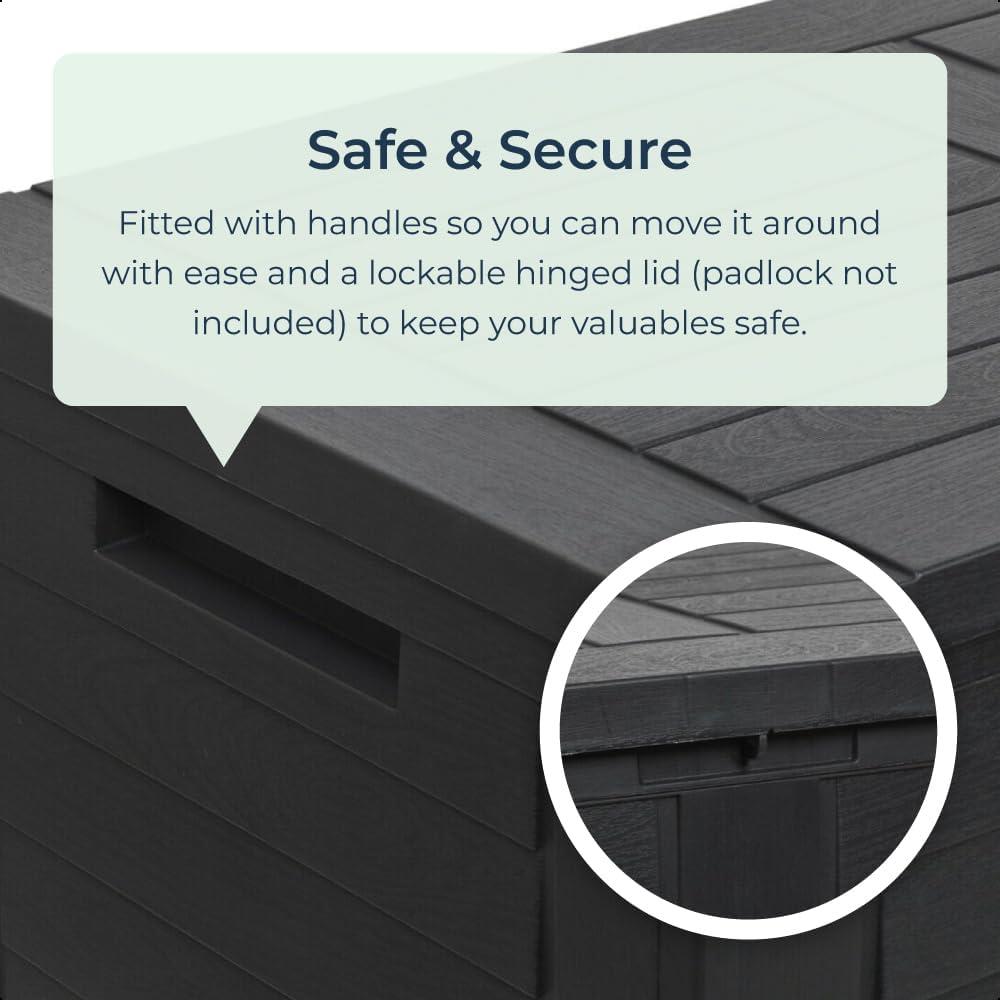 Compact Parcel Box 170L Plastic Garden Storage Outdoor