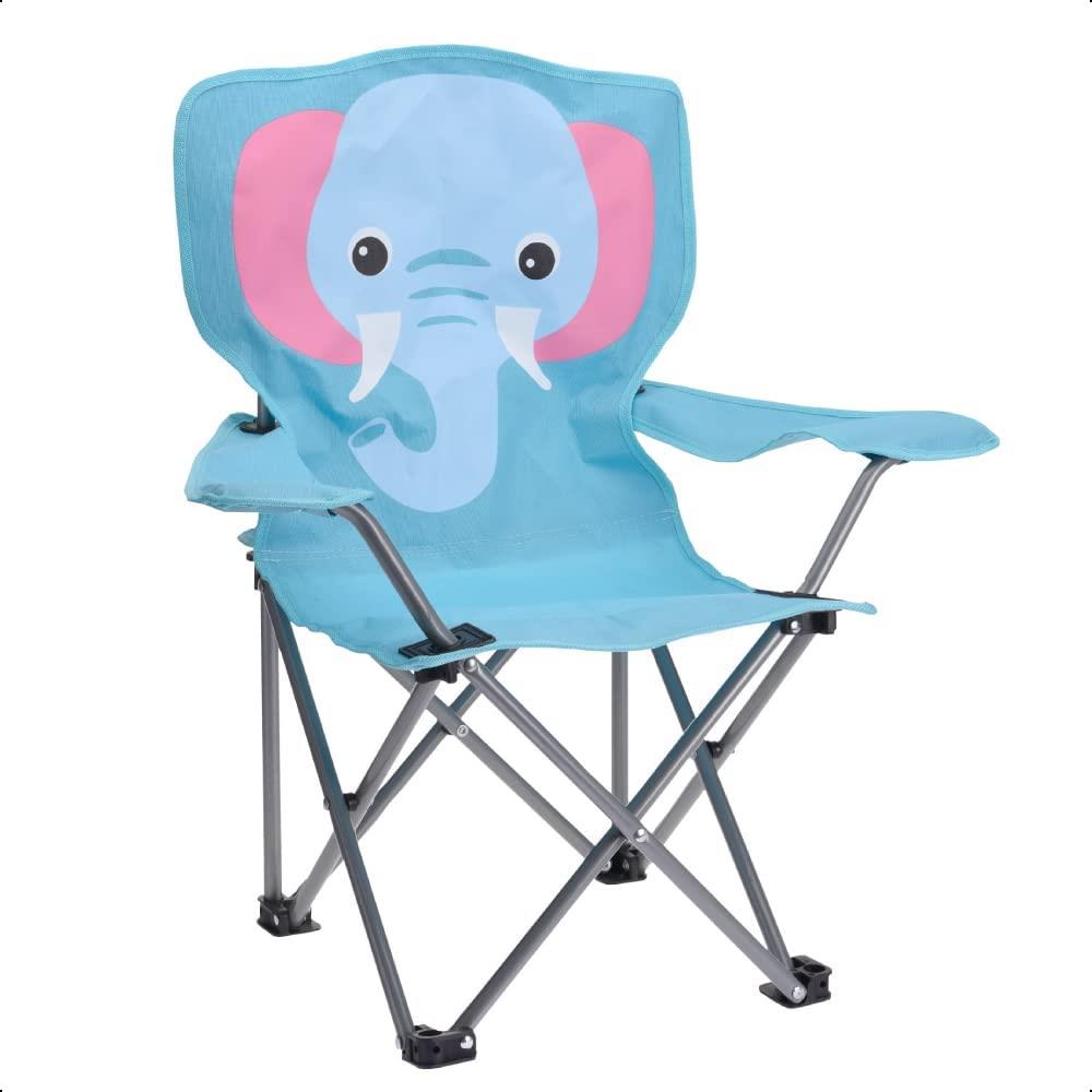 Kids Camping Folding Deck Chair Animal Design Garden Outdoor