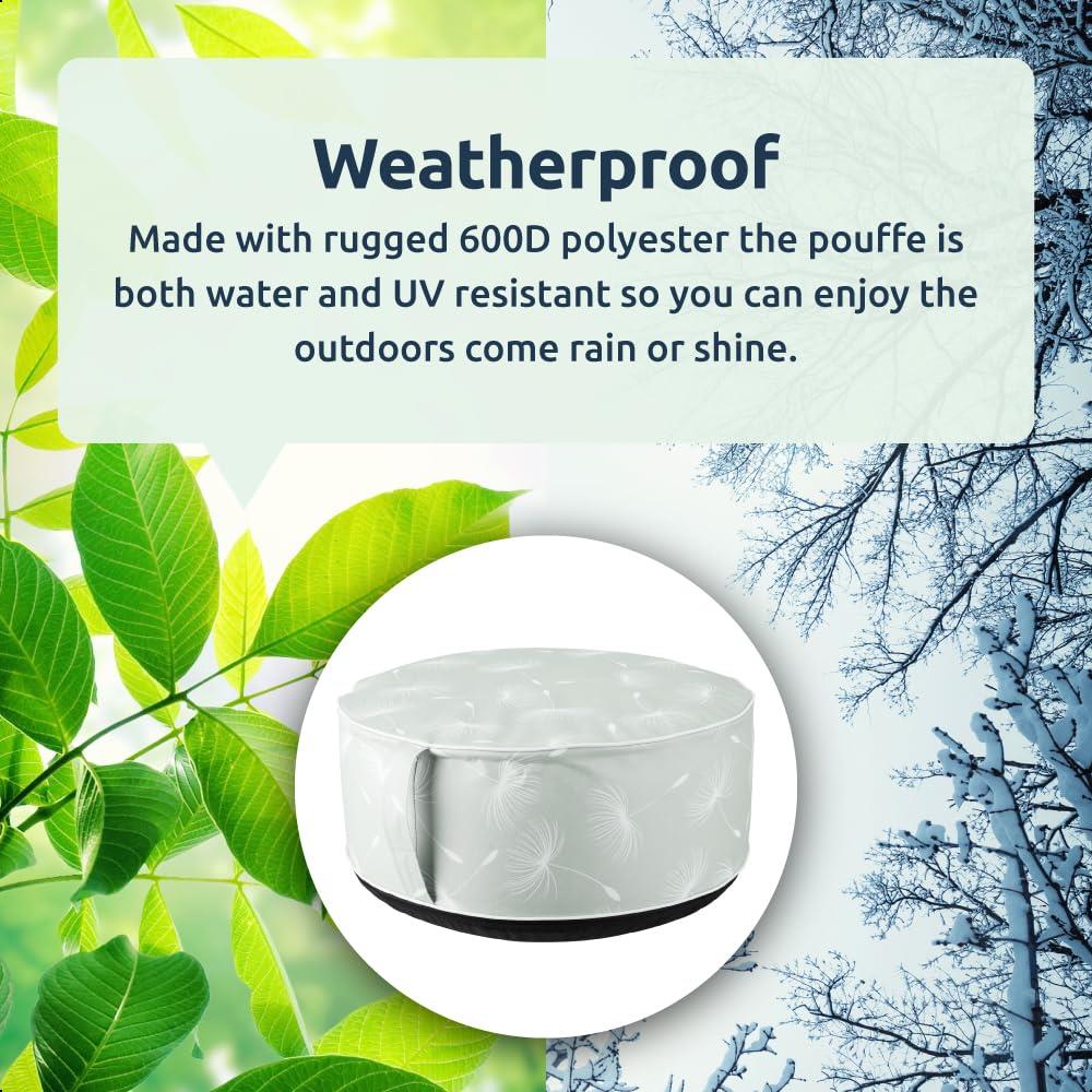 Outdoor Inflatable Pouffe Water-Resistant Seat Camping