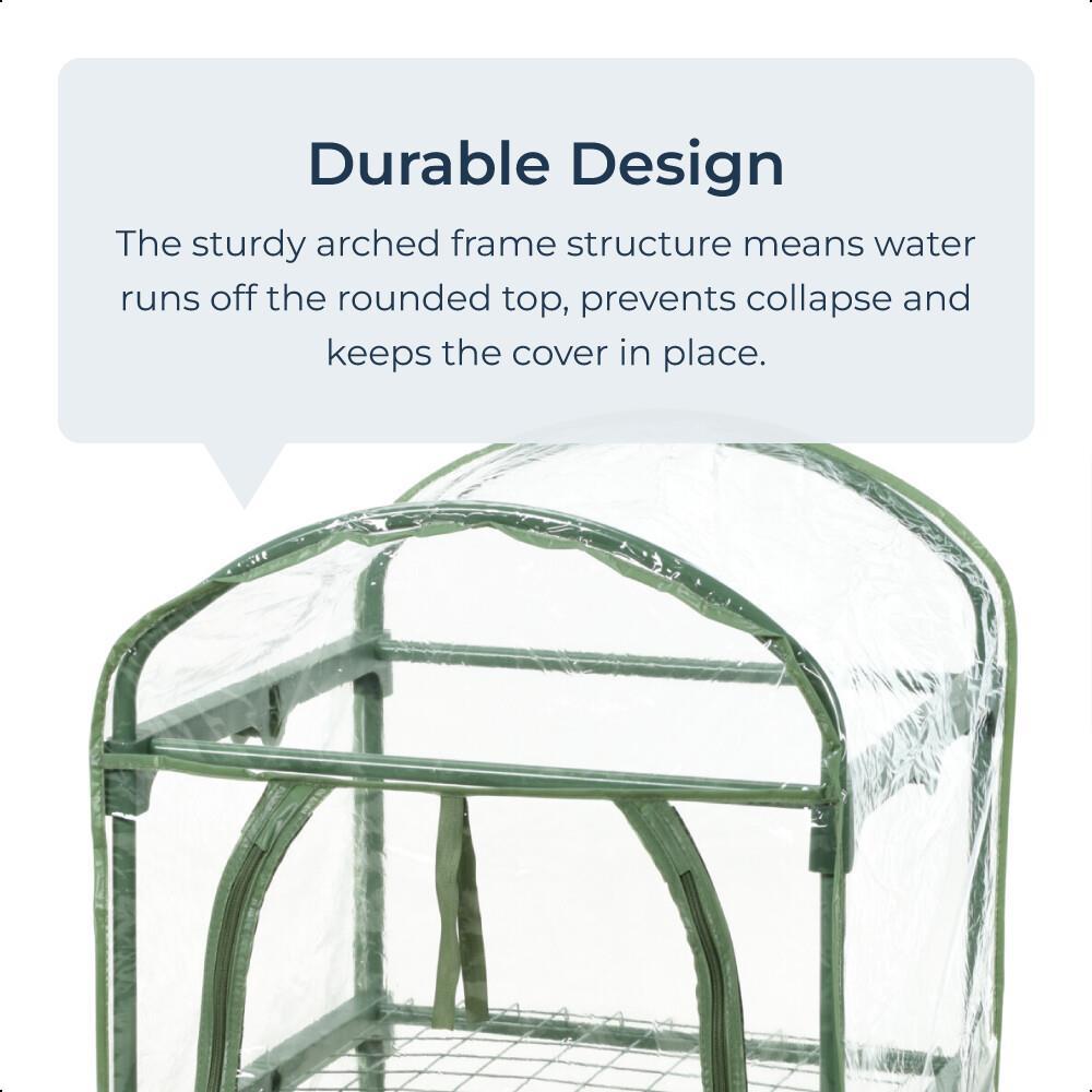 2 Tier Mini PVC Greenhouse Coldframe Outdoor Garden