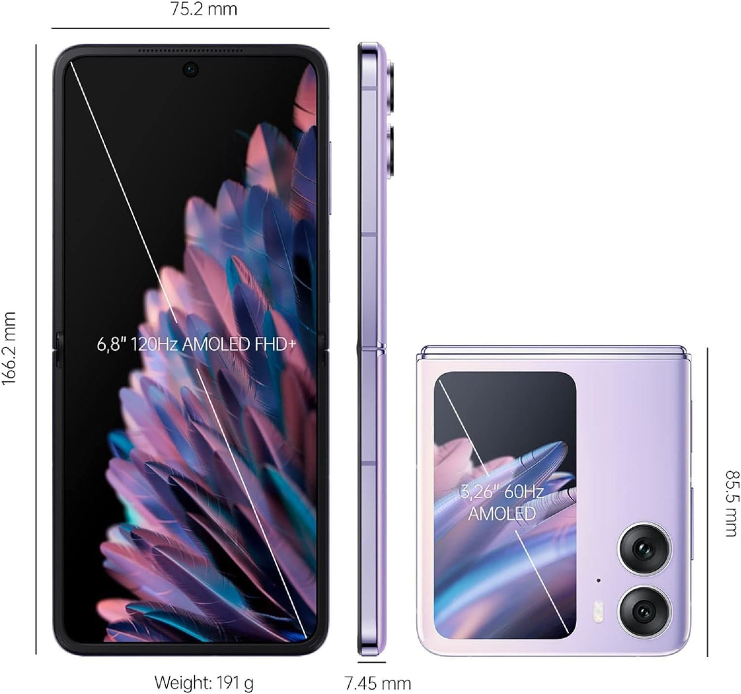 Oppo Find N2 Flip 5G Smartphone Unlocked Android 256GB