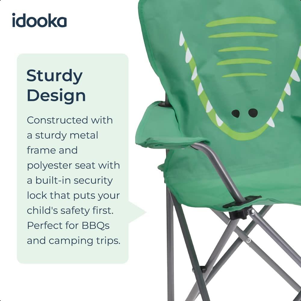 Kids Camping Folding Deck Chair Animal Design Garden Outdoor