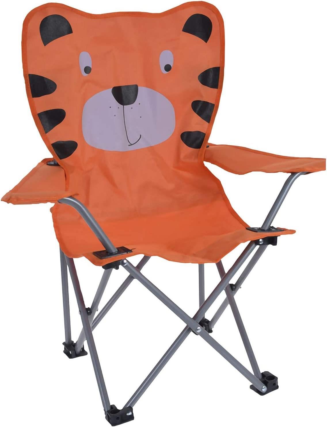 Kids Camping Folding Deck Chair Animal Design Garden Outdoor