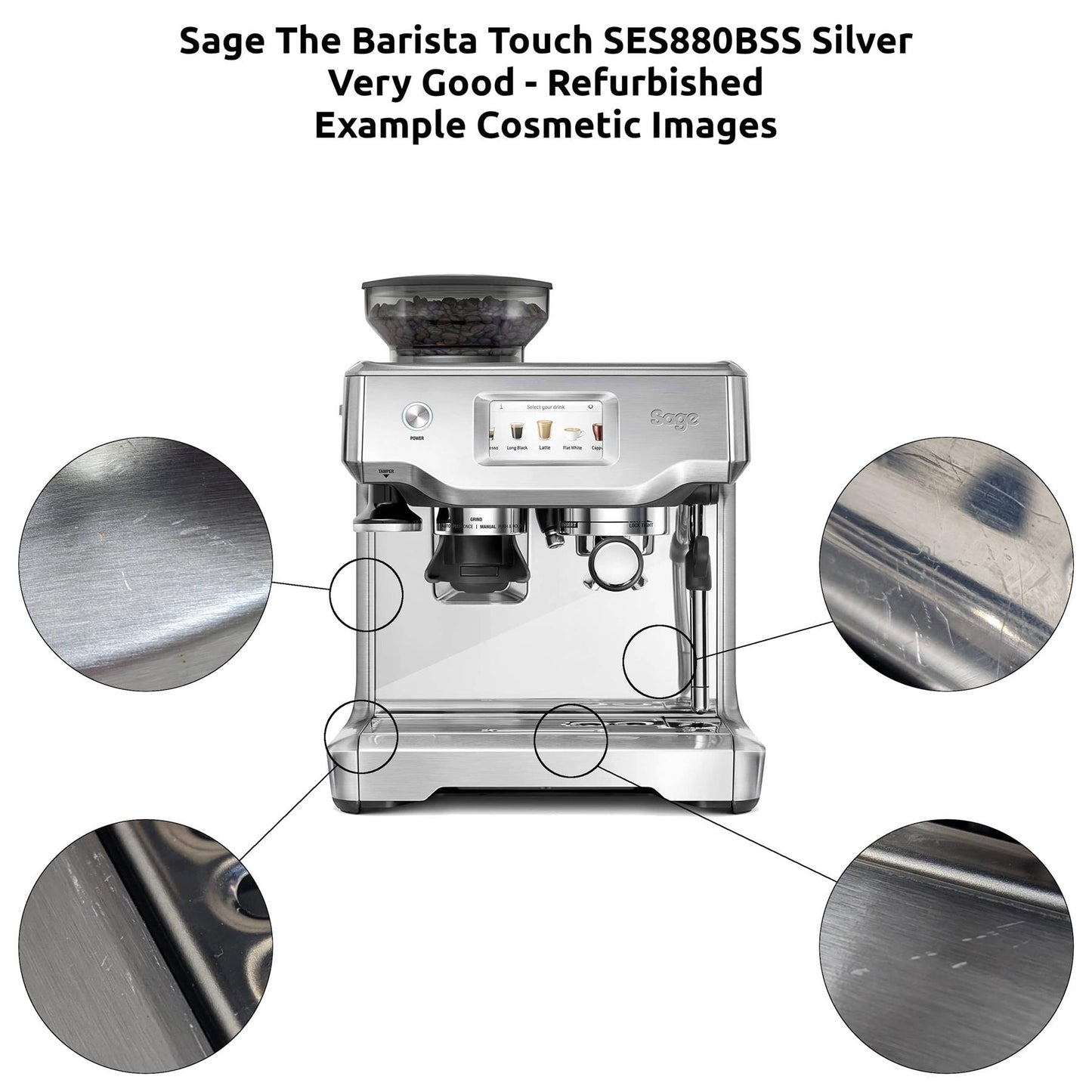 Sage The Barista Touch SES880 Coffee Machine Silver/Black