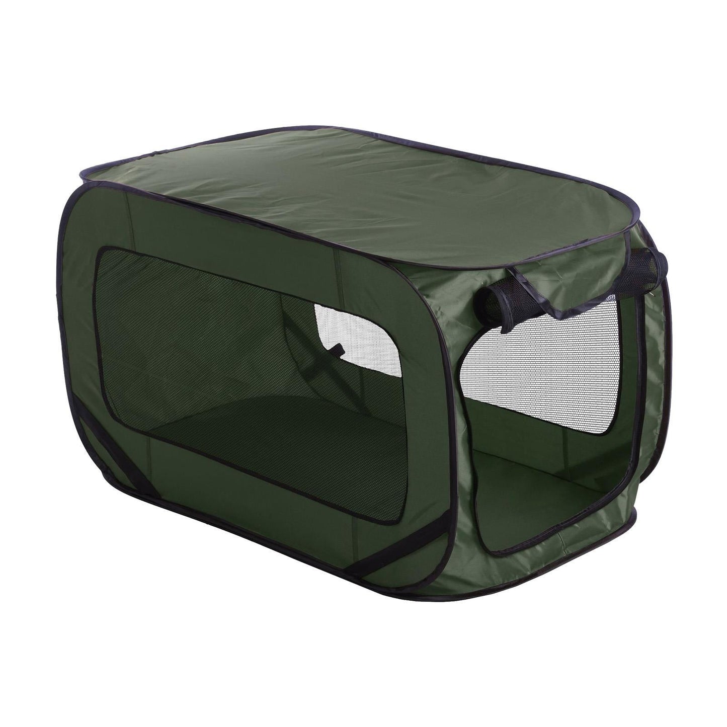Collapsible Travel Cage For Dogs & Cats Nylon Black Or Green