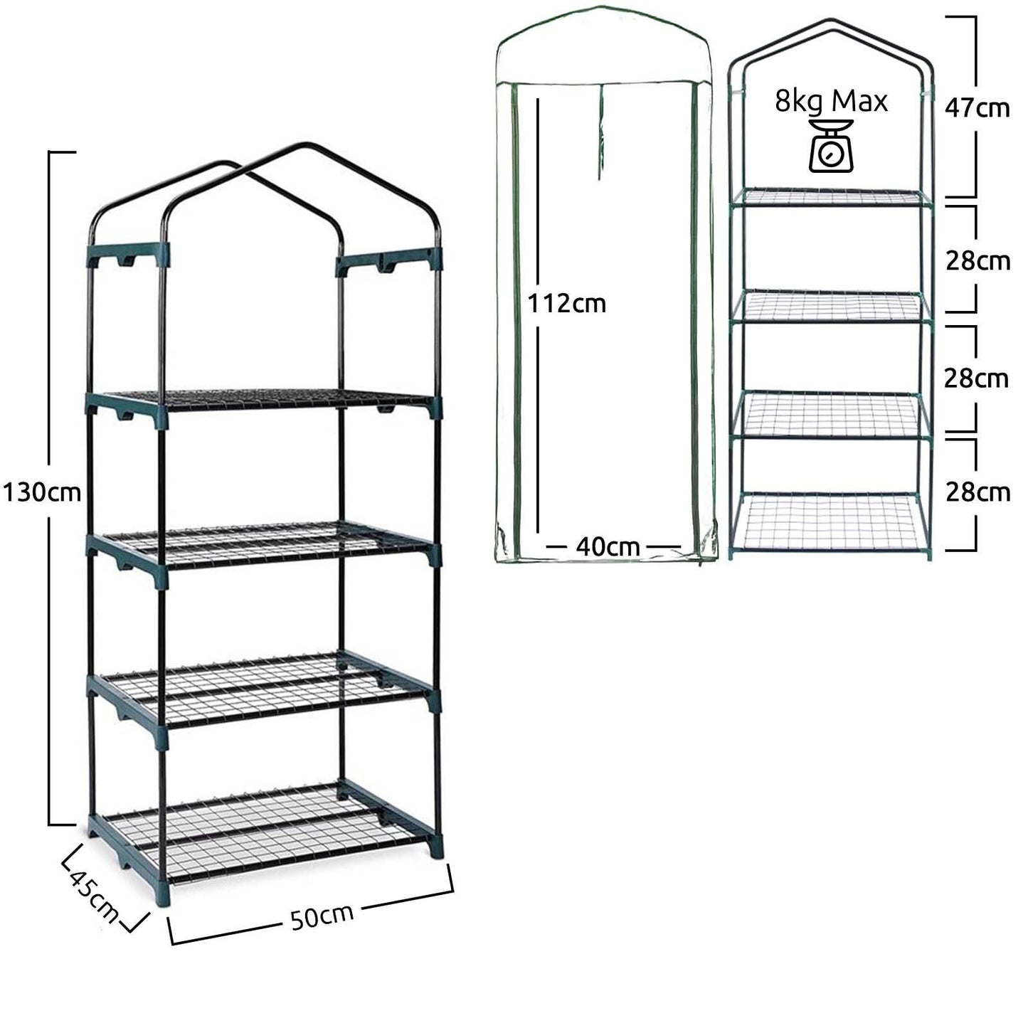 Portable Plastic Greenhouse 4 Tier PVC Cold Frame Garden