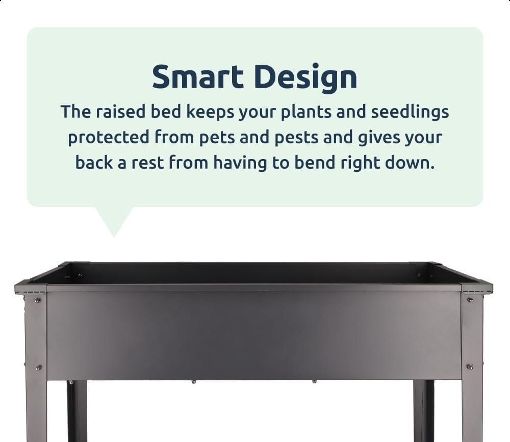 75cm Tall Metal Raised Garden Bed Steel Planter Box