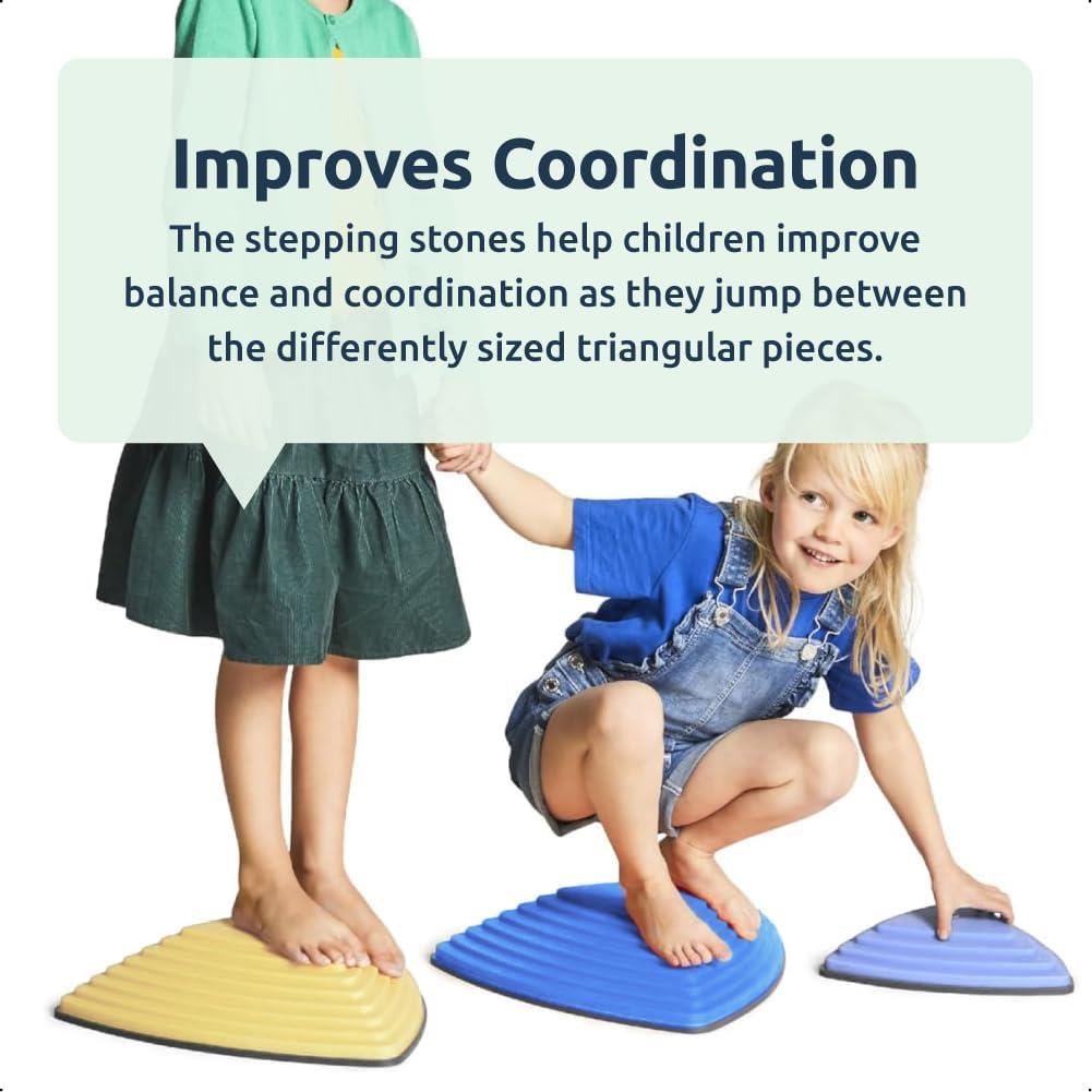 6pc Kids River Stepping Stones Non-Slip Balance Play