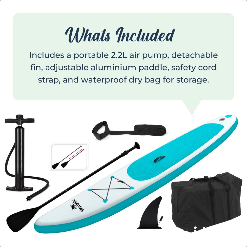 Waikiki 9ft Inflatable Stand Up SUP Paddleboard 10cm Thick
