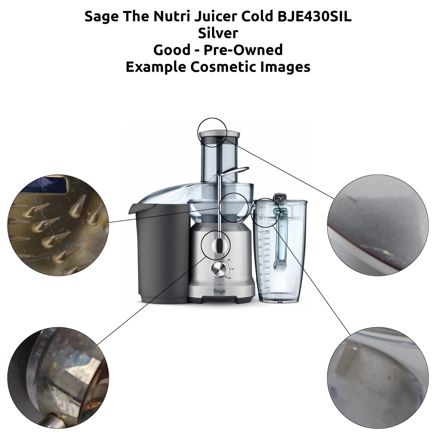 Sage The Nutri Juicer Cold BJE430 Fruit Juicer