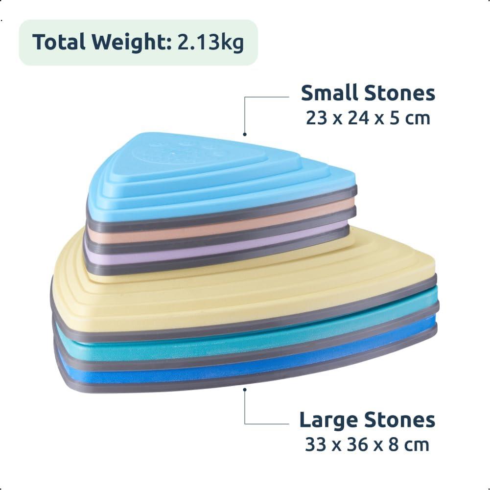 6pc Kids River Stepping Stones Non-Slip Balance Play