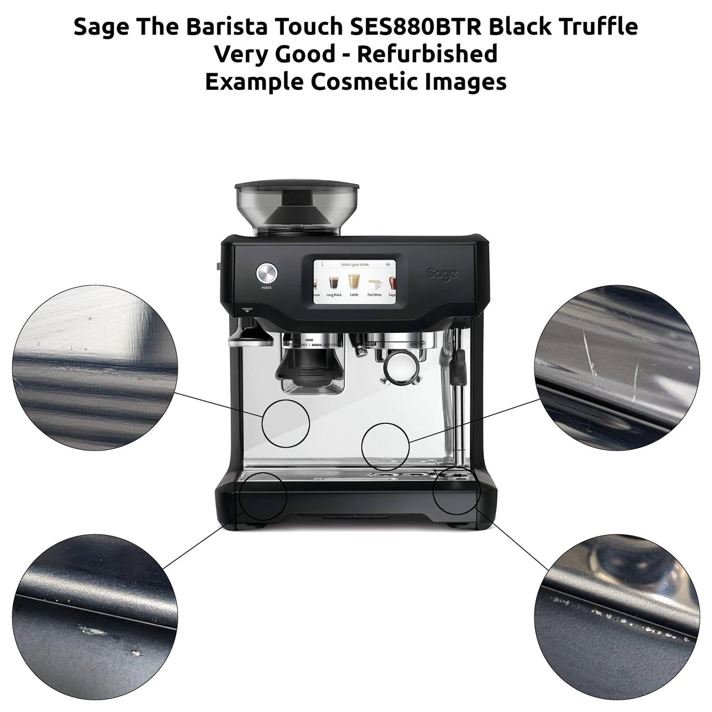 Sage The Barista Touch SES880 Coffee Machine Silver/Black