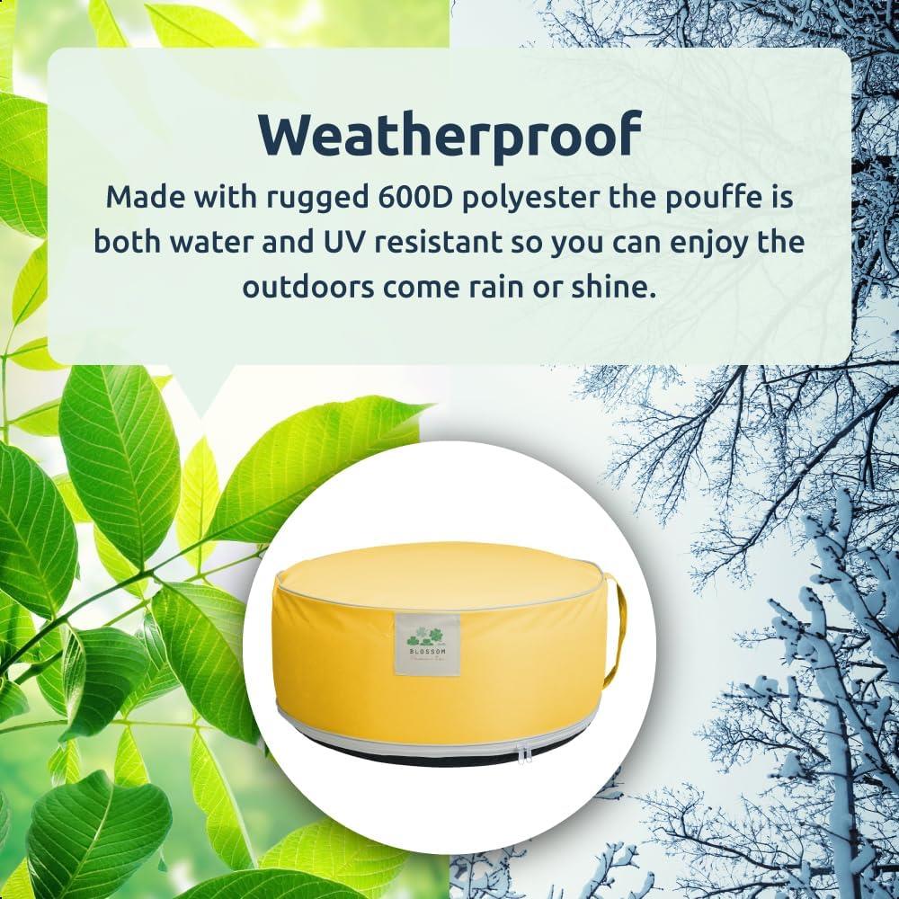 Outdoor Inflatable Pouffe Water-Resistant Seat Camping