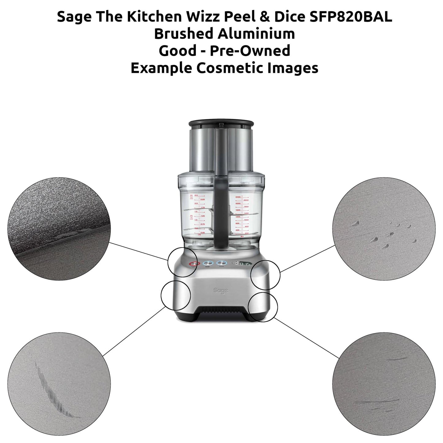 Sage The Kitchen Wizz Peel & Dice SFP820 Food Processor