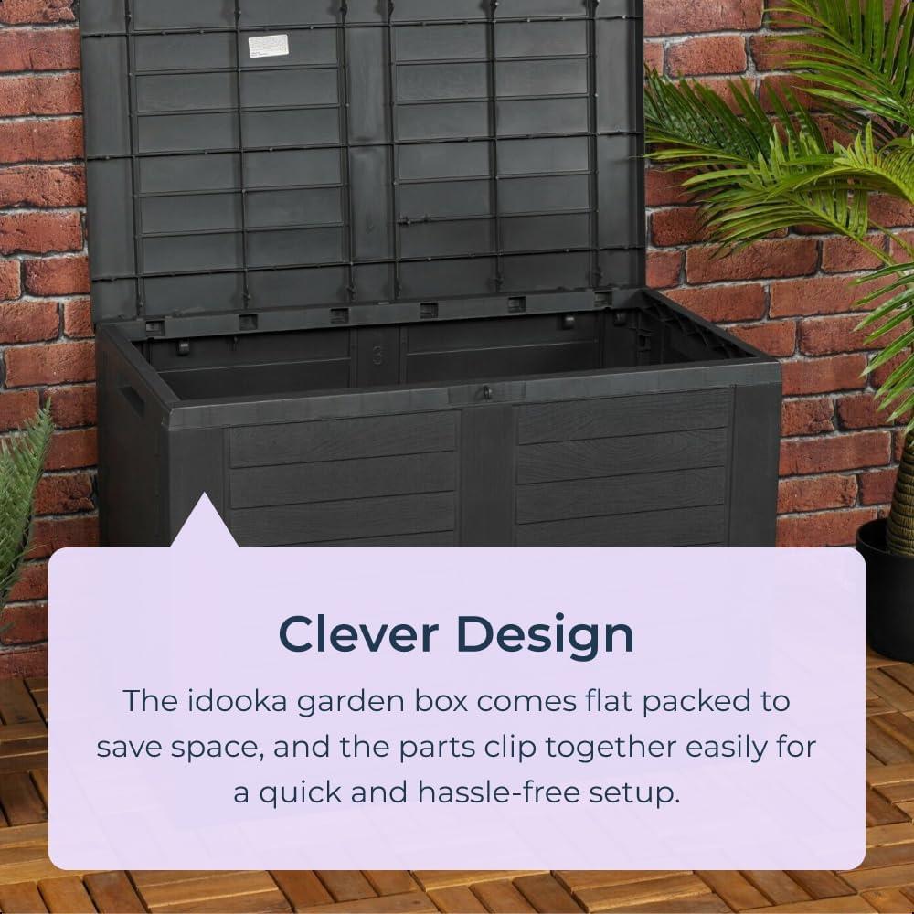 Compact Parcel Box 170L Plastic Garden Storage Outdoor