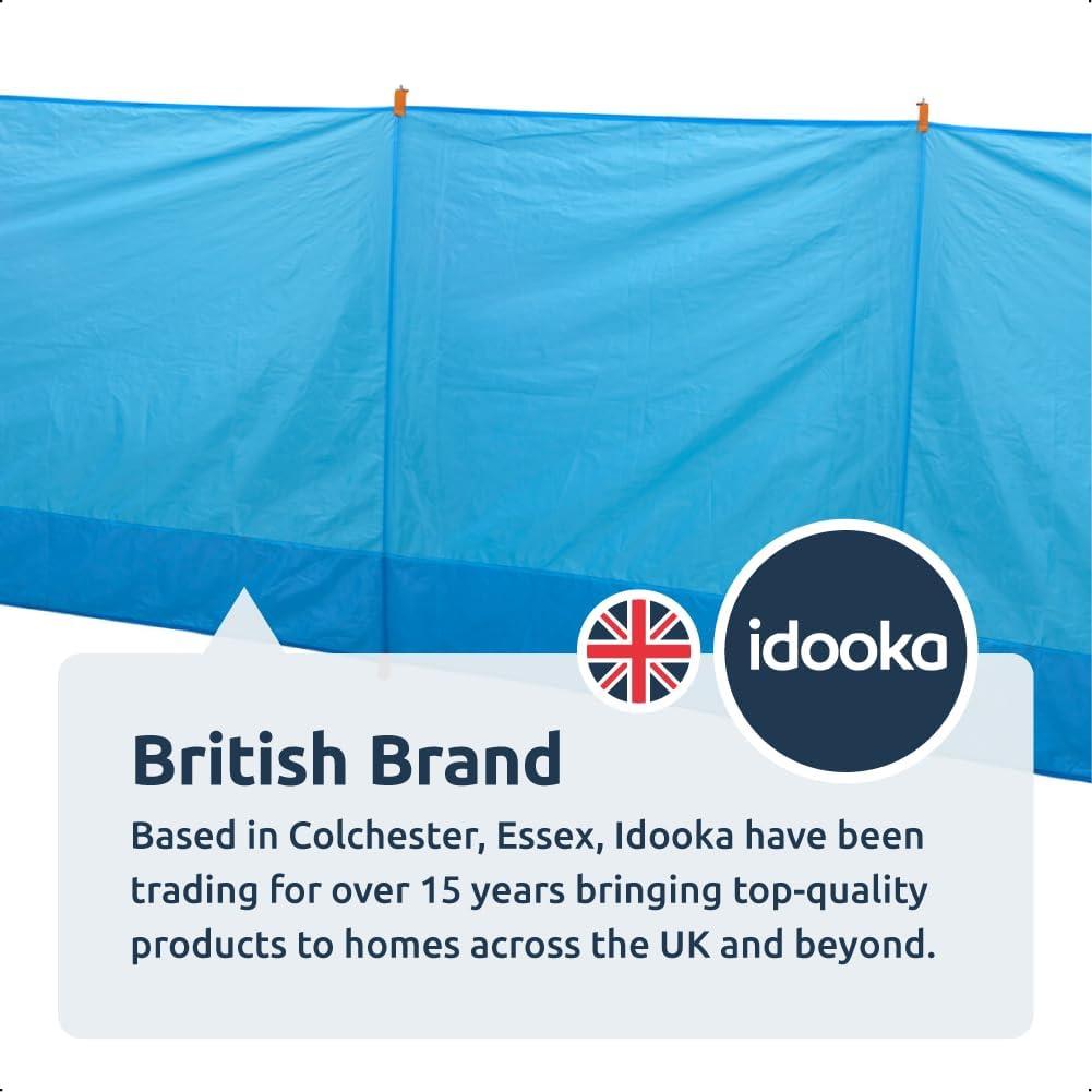 Portable Folding Beach Windbreak with Carry Bag Blue