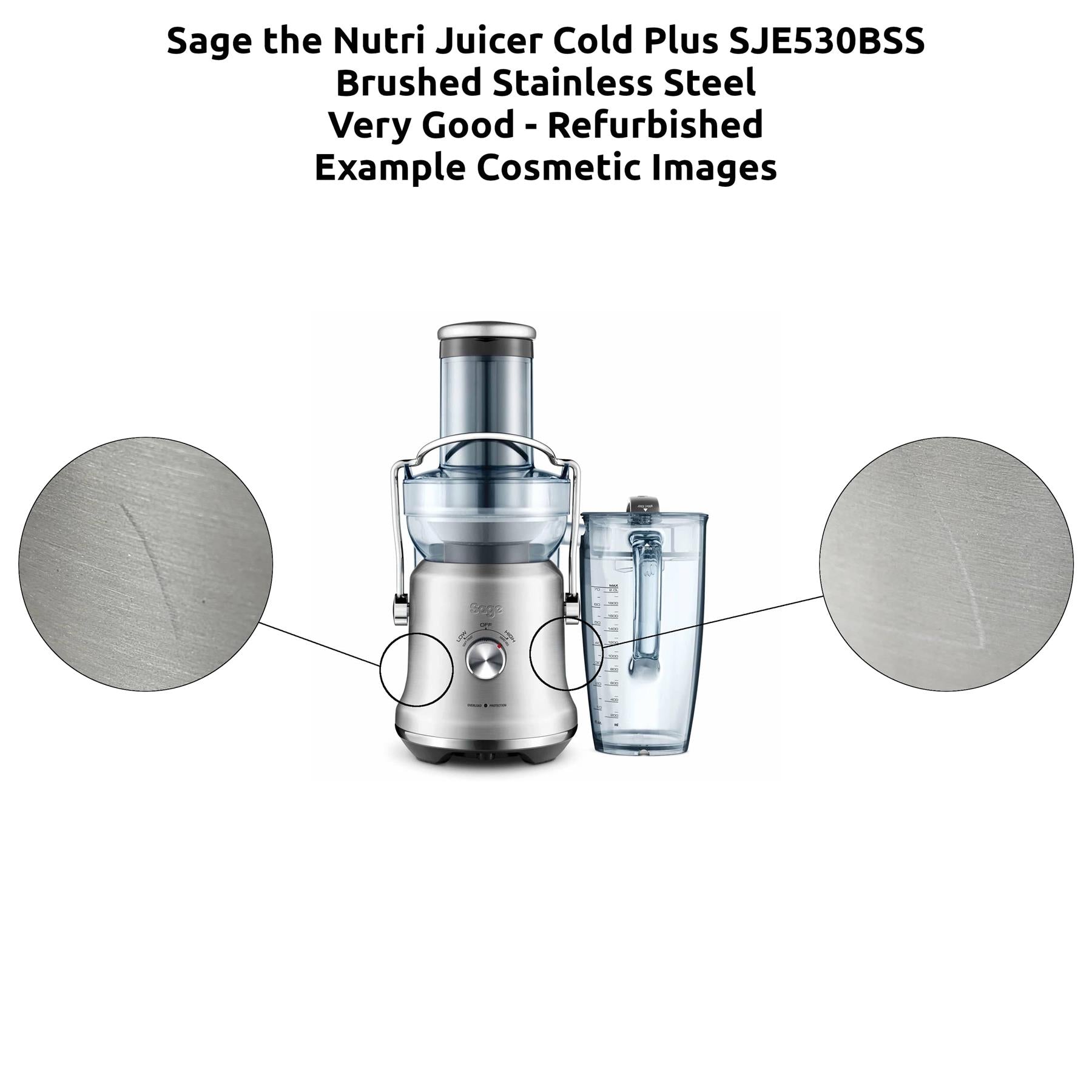 Sage The Nutri Juicer Cold Plus SJE530 Fruit Juicer