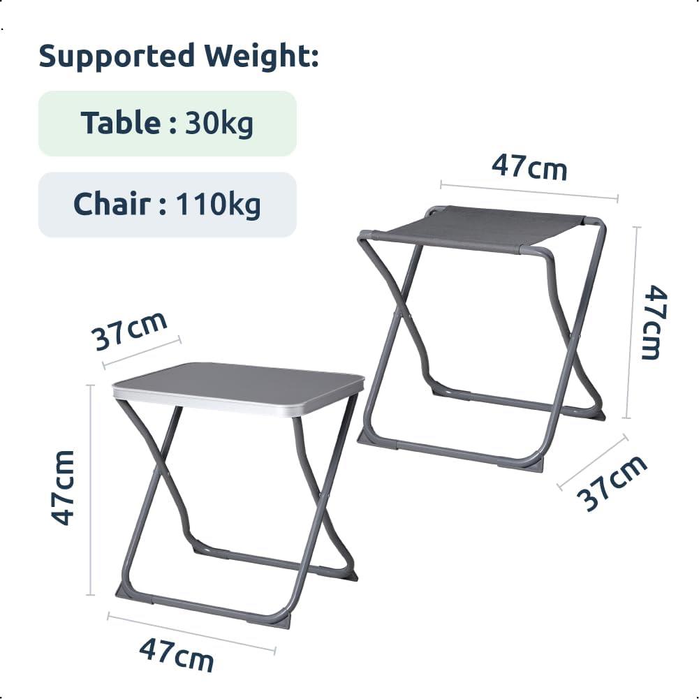 2-in-1 Camping Stool with Tabletop