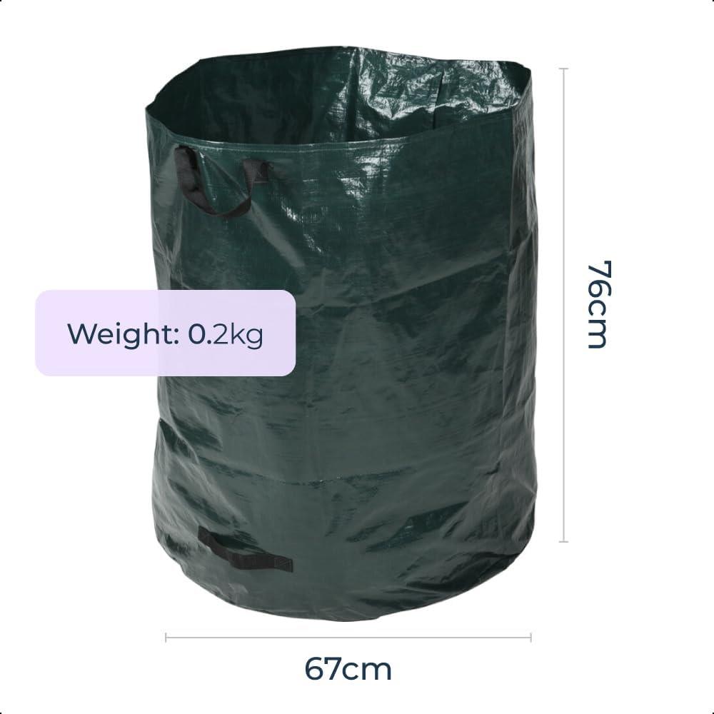idooka Garden Waste Bag Heavy Duty 270L Reusable Green
