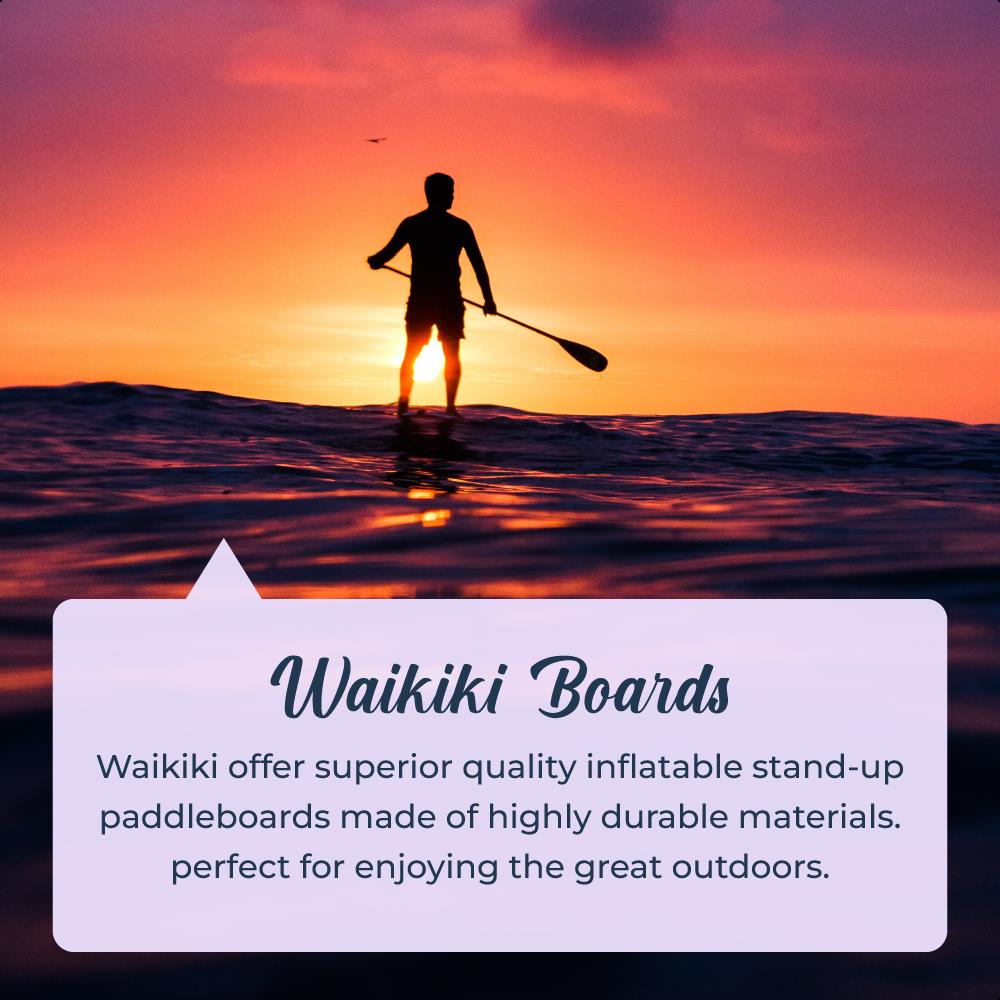 Waikiki 9ft Inflatable Stand Up SUP Paddleboard 10cm Thick