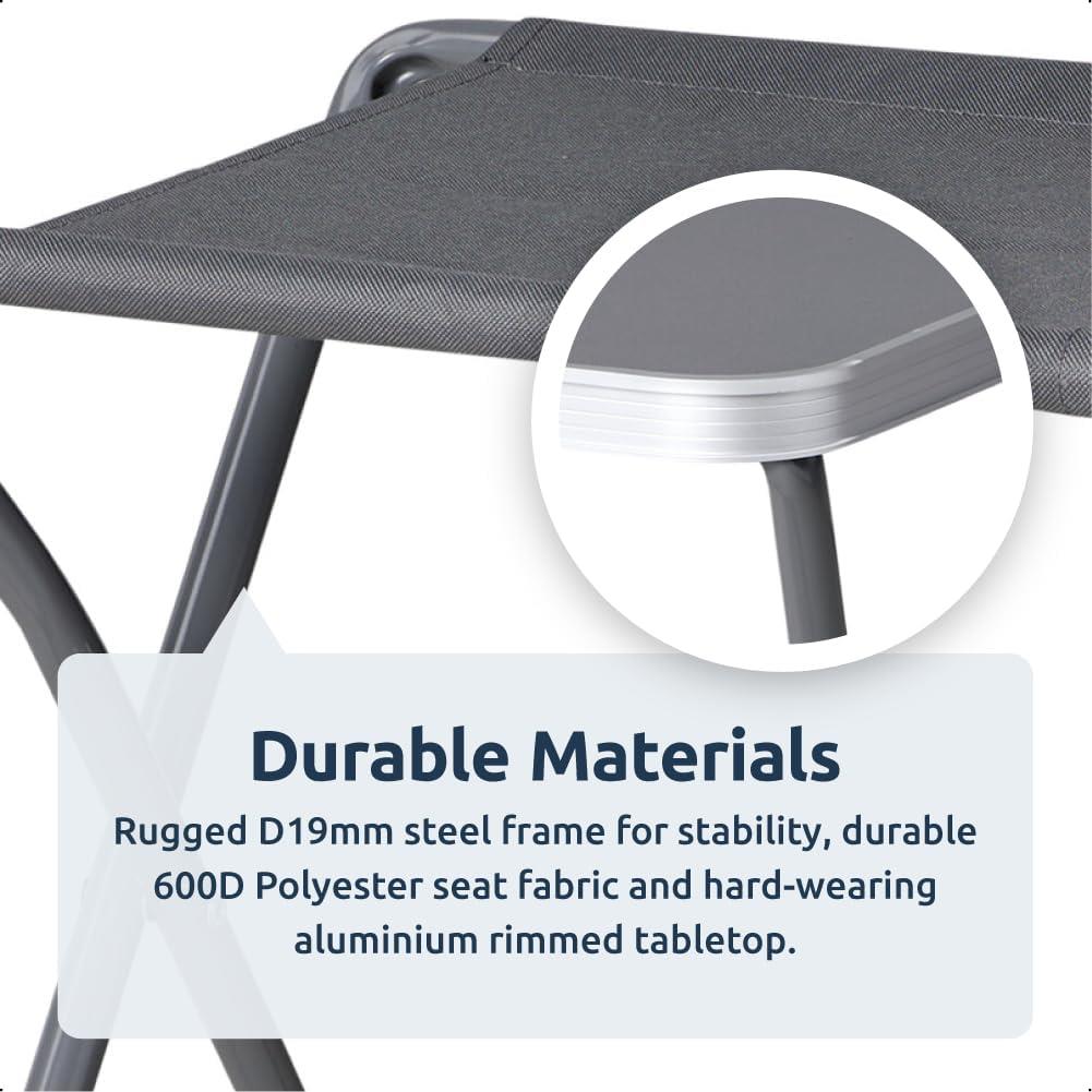 2-in-1 Camping Stool with Tabletop