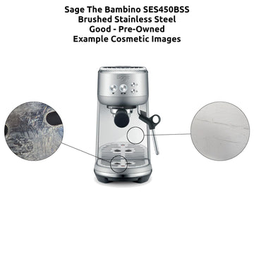 Sage The Bambino Espresso Coffee Machine SES450 Kitchen Silver