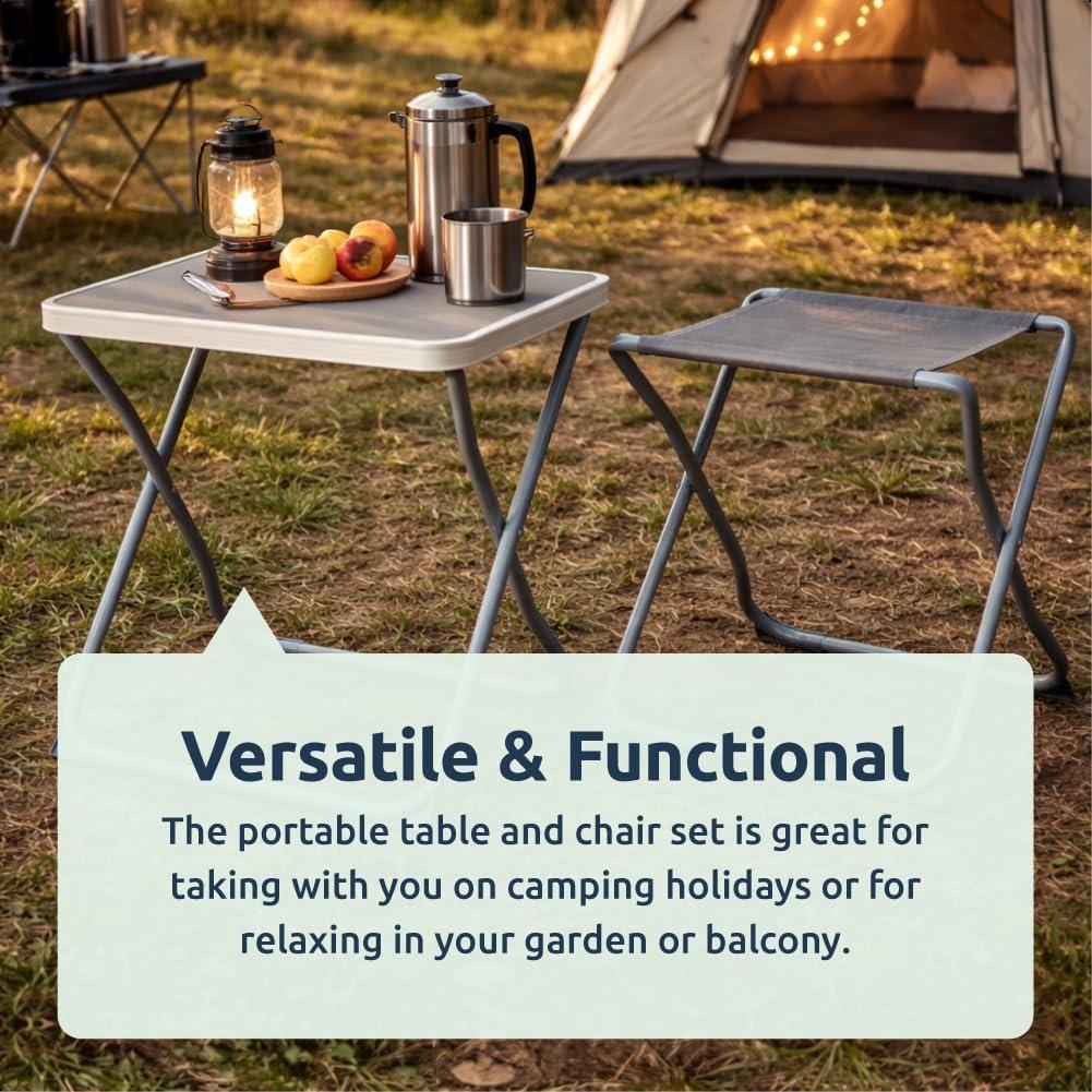 2-in-1 Camping Stool with Tabletop