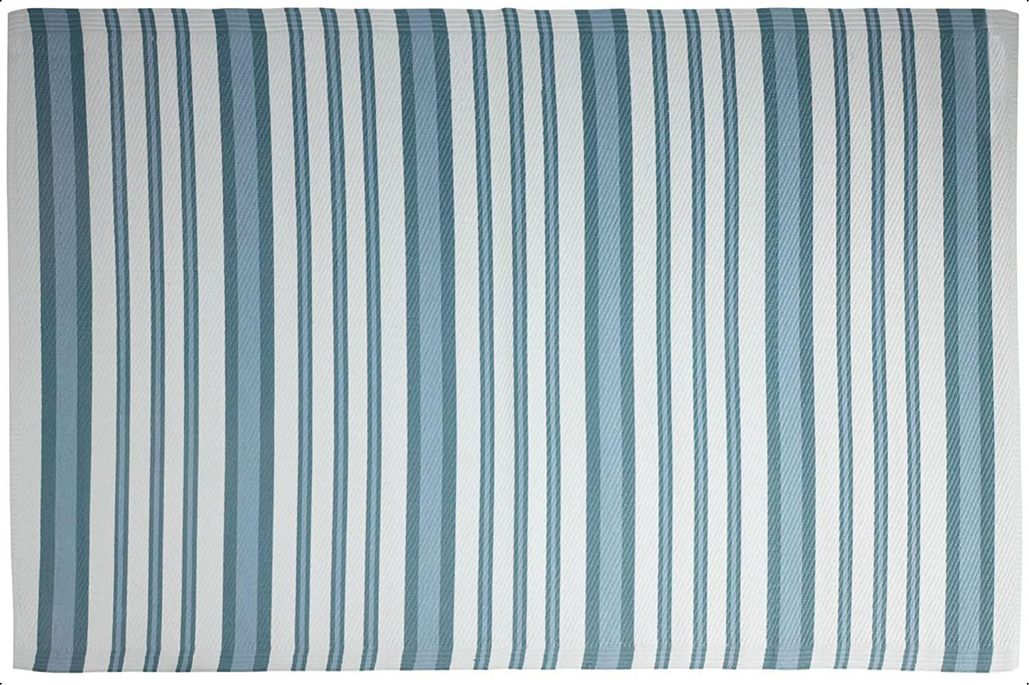 Outdoor Camping Rug Stripes 120 x 180cm Green Blue Grey