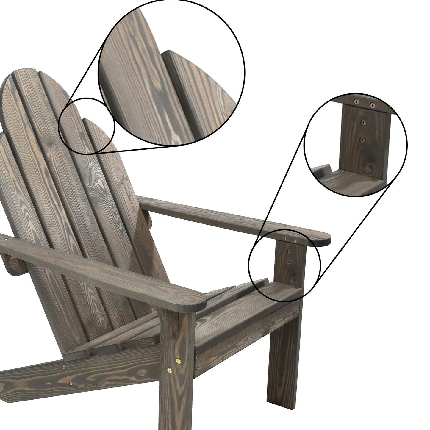 Adirondack Chair Sun Lounger Wooden Garden Furniture