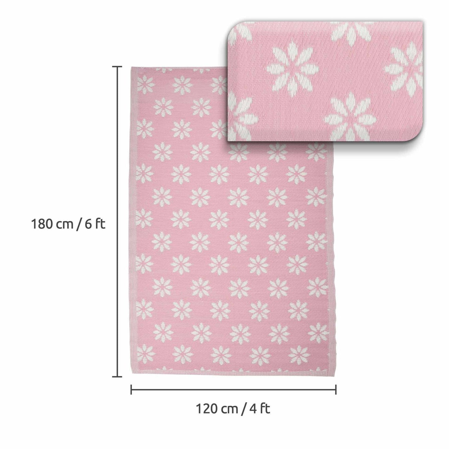 Outdoor Camping Rug Picnic Blanket 120x180cm Floral Flower