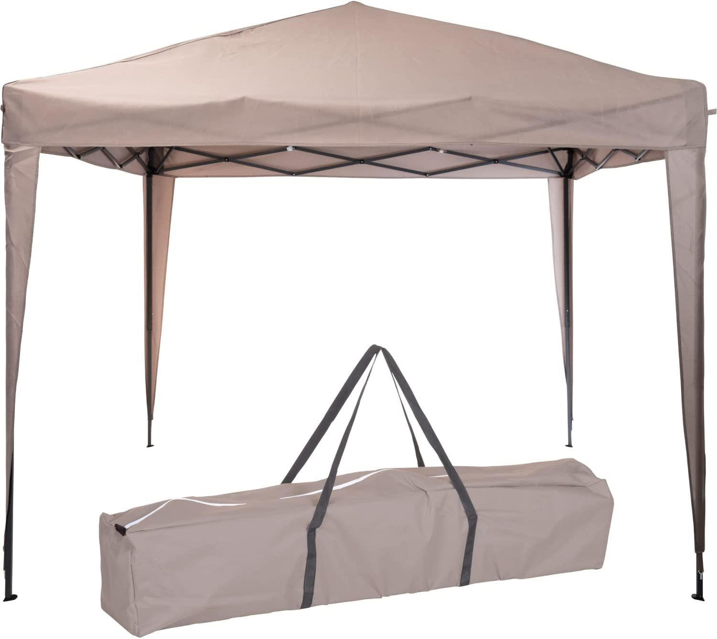 Pop Up Marquee Gazebo Canopy Taupe 3x3m Garden Party Tent