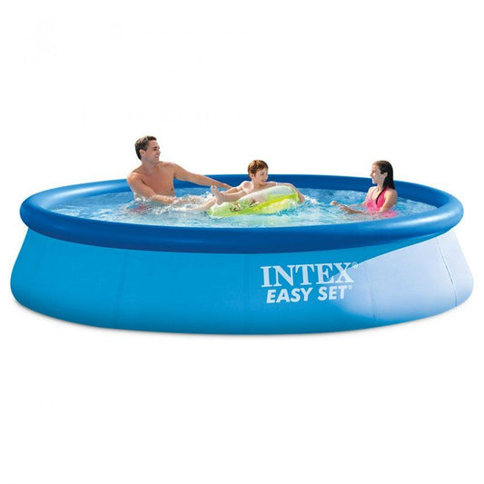 Intex 15ft Inflatable Paddling Pool Blue Garden Filter Pump