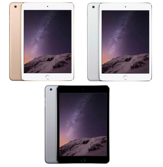 Apple iPad Mini 3 Wi-Fi + 4G Tablet Unlocked 16-64-128GB