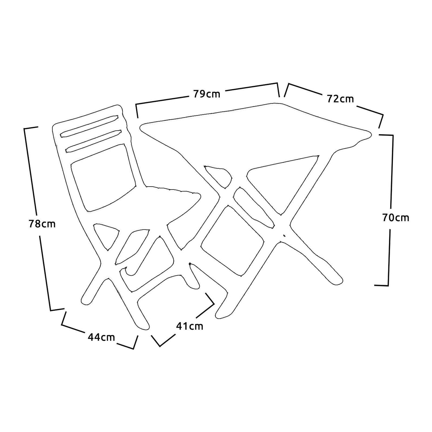 Outdoor Folding Camping Furniture Set Plastic Garden Patio